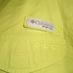 Columbia PFG Men's Casual Shirt Med in lime